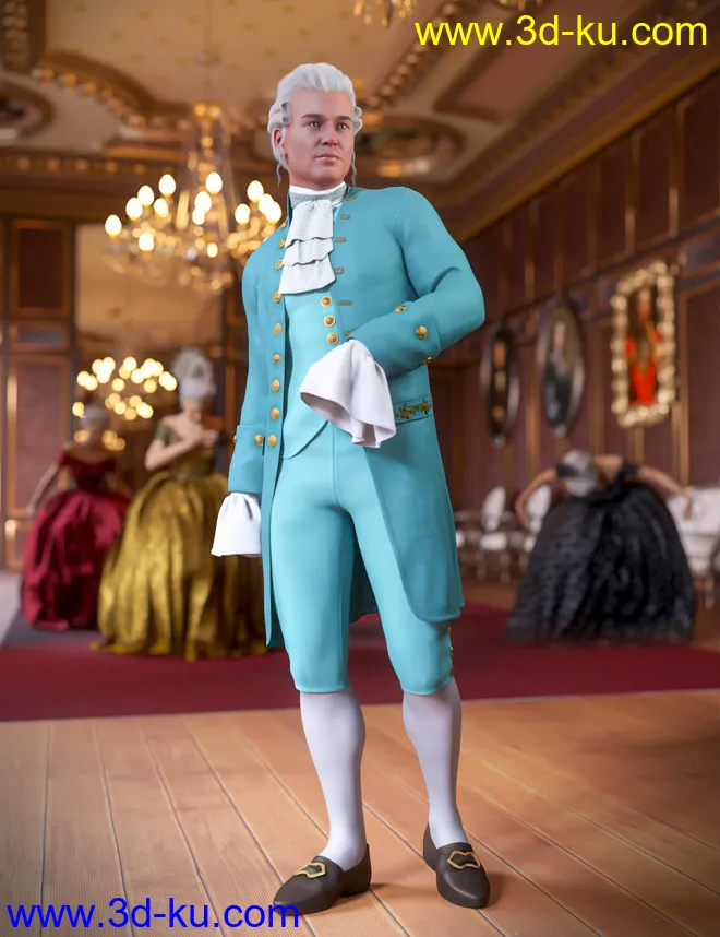 dForce Le Roi Outfit for Genesis 8 Male模型的图片1