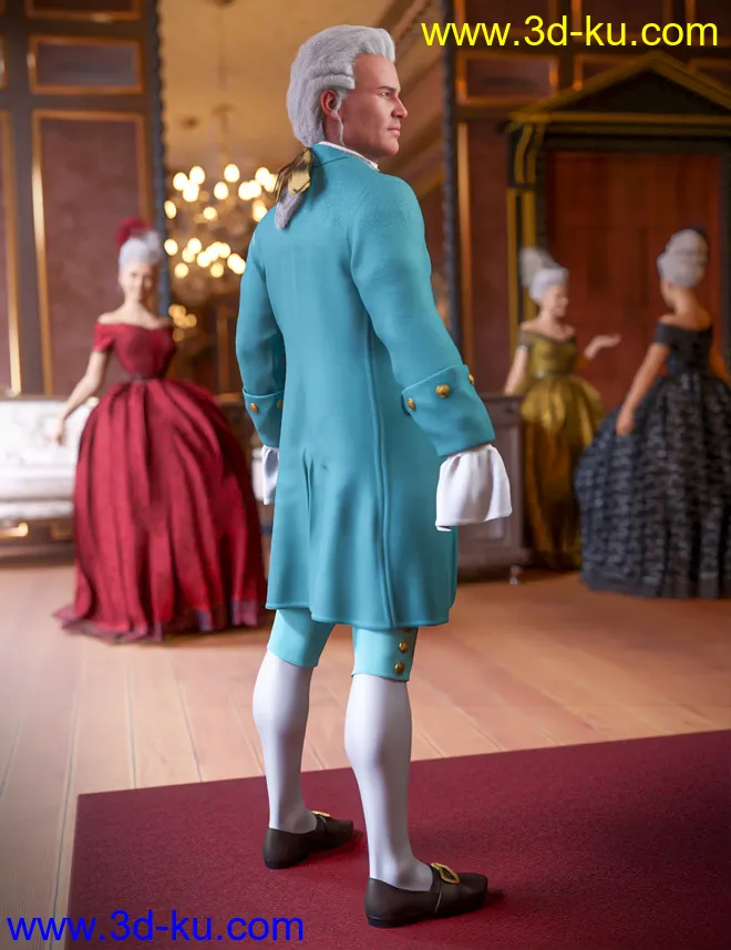 dForce Le Roi Outfit for Genesis 8 Male模型的图片3