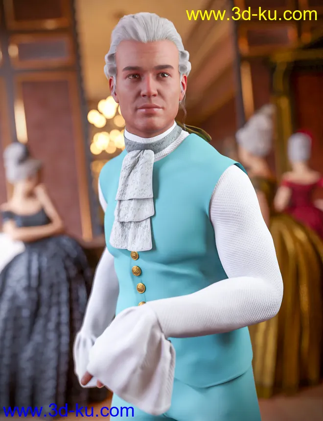dForce Le Roi Outfit for Genesis 8 Male模型的图片5