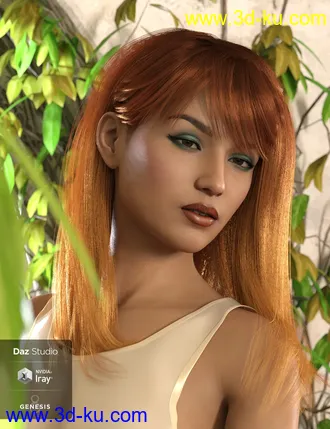 3D打印模型dForce Lexi Hair for Genesis 8 Females的图片