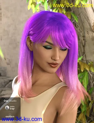 3D打印模型dForce Lexi Hair for Genesis 8 Females的图片