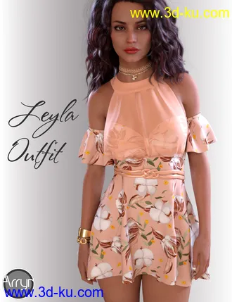 3D打印模型dForce Leyla Outfit for Genesis 8 Females的图片