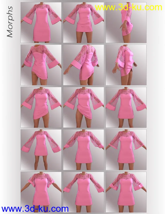 dForce Lily Holiday Outfit for Genesis 8 Female(s)模型的图片8