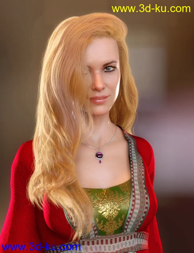 dForce LongFlip Hair for Genesis 8 Female(s)模型的图片1