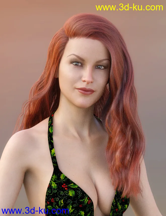 dForce LongFlip Hair for Genesis 8 Female(s)模型的图片3