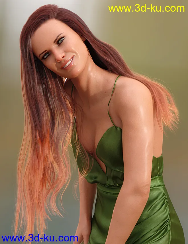 dForce LongFlip Hair for Genesis 8 Female(s)模型的图片8