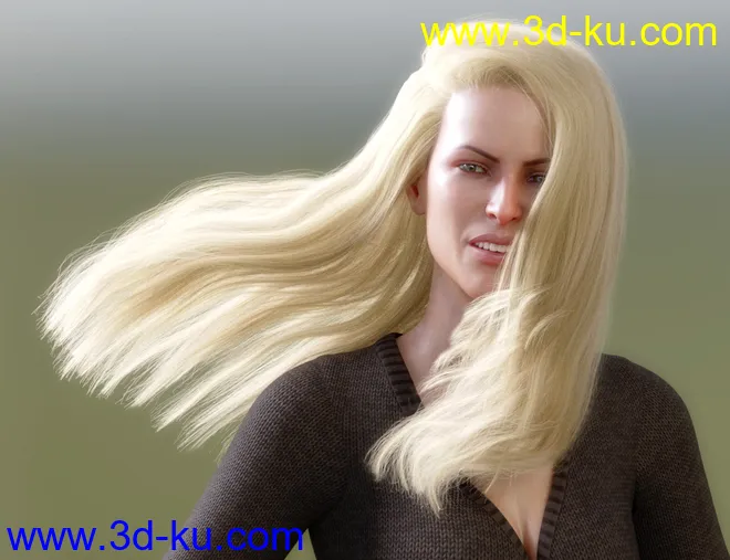 dForce LongFlip Hair for Genesis 8 Female(s)模型的图片11