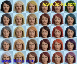 3D打印模型dForce Lynette Hair for Genesis 8 Females的图片