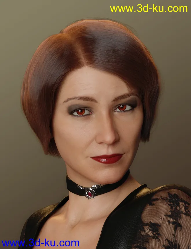 dForce Lynette Hair for Genesis 8 Females模型的图片11
