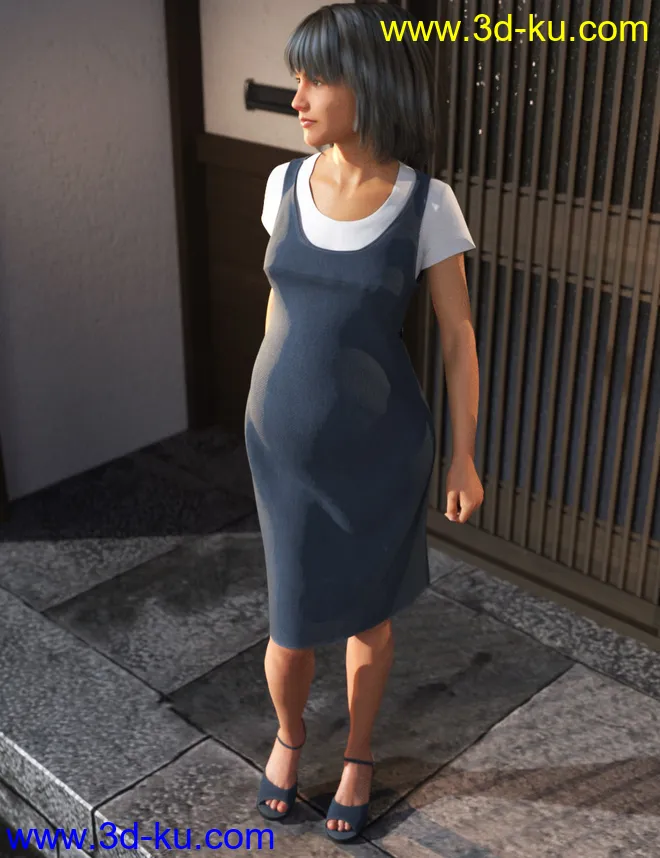 dForce Maternity Dress for Genesis 8 Female(s)模型的图片1