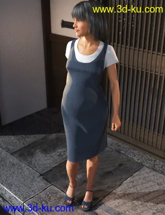3D打印模型dForce Maternity Dress for Genesis 8 Female(s)的图片