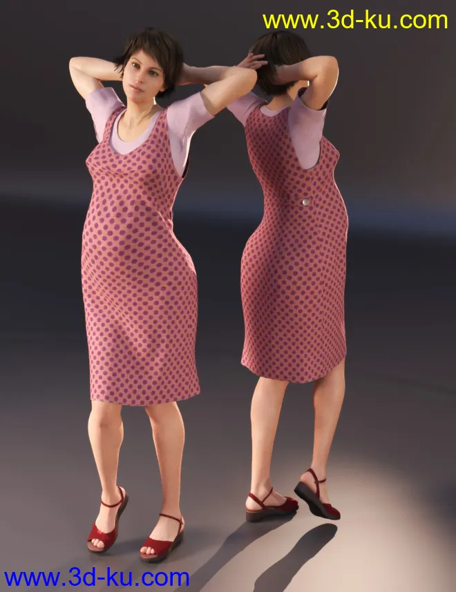 dForce Maternity Dress for Genesis 8 Female(s)模型的图片2
