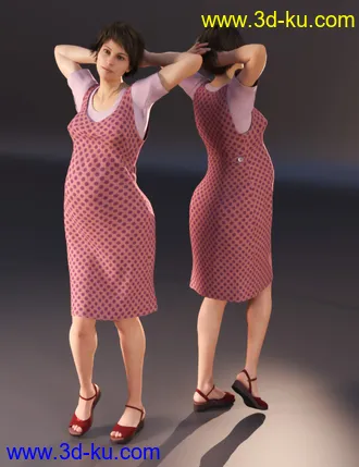 3D打印模型dForce Maternity Dress for Genesis 8 Female(s)的图片