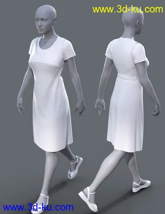 3D打印模型dForce Maternity Dress for Genesis 8 Female(s)的图片