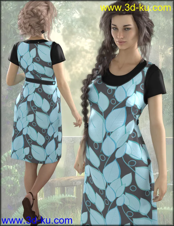 dForce Maternity Dress Textures模型的图片2