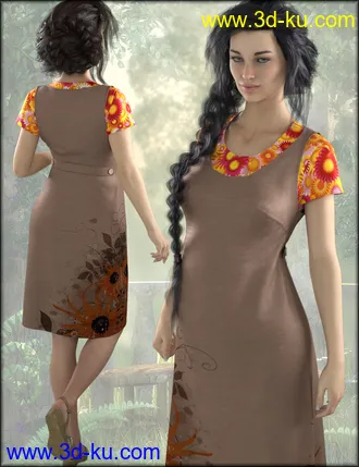 3D打印模型dForce Maternity Dress Textures的图片