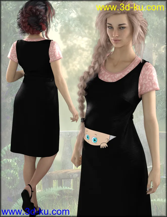 dForce Maternity Dress Textures模型的图片5