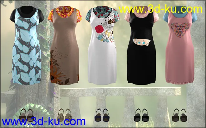 dForce Maternity Dress Textures模型的图片7