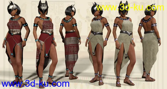 dForce Menhet Outfit Noble Textures模型的图片6