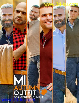 3D打印模型dForce MI Autumn Outfit for Genesis 8 Male(s)的图片