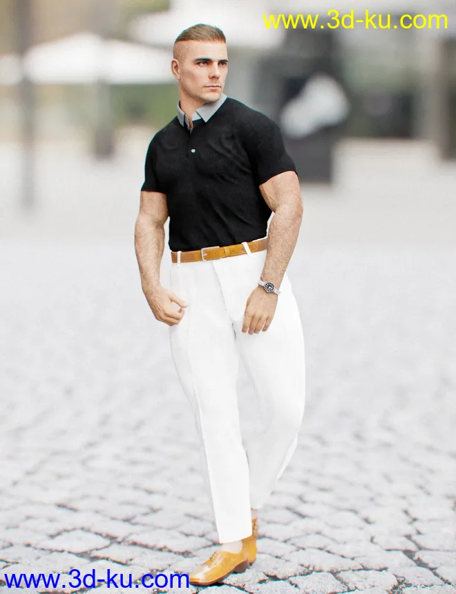 dForce MI Casual Outfit for Genesis 8 Male(s)模型的图片4