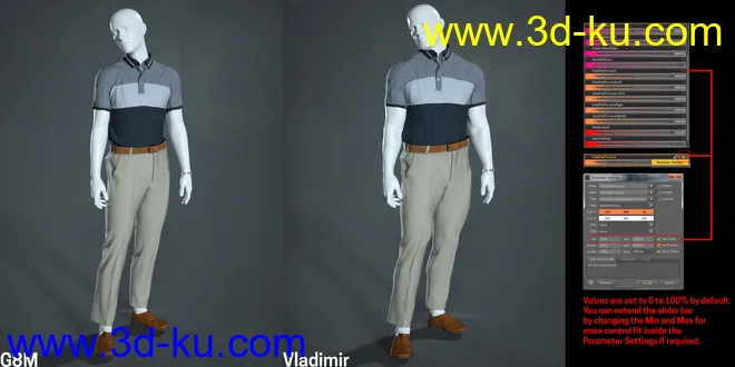 dForce MI Casual Outfit for Genesis 8 Male(s)模型的图片6