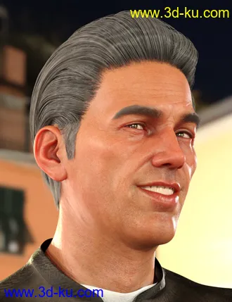 3D打印模型dForce Mid-Life Bachelor Hair for Genesis 8 Male的图片