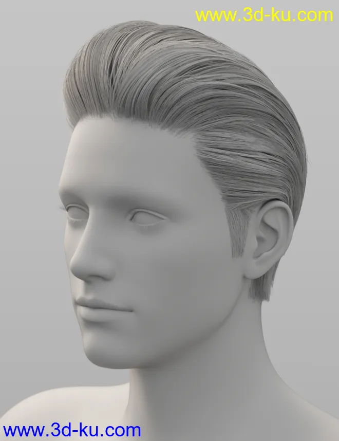 dForce Mid-Life Bachelor Hair for Genesis 8 Male模型的图片6