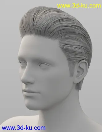 3D打印模型dForce Mid-Life Bachelor Hair for Genesis 8 Male的图片