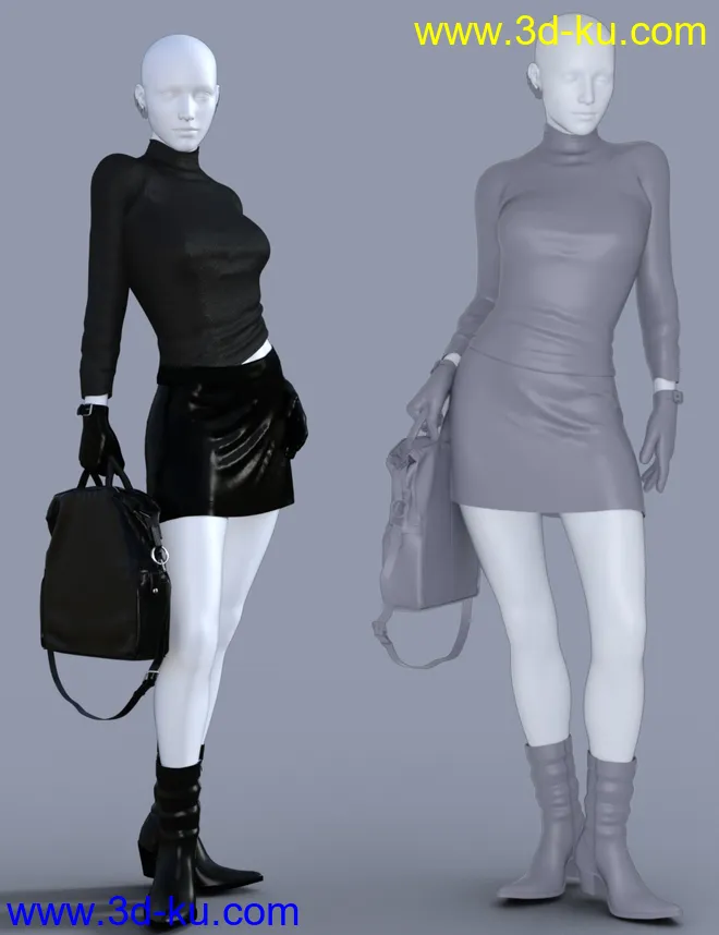 dForce Minimalist Autumn Set for Genesis 8 Female(s)模型的图片3