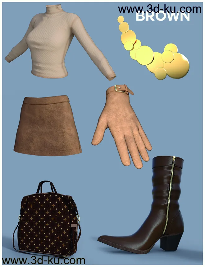 dForce Minimalist Autumn Set Textures模型的图片3