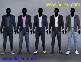 3D打印模型dForce Modern Shirt and Blazer Outfit for Genesis 8 Male(s)的图片