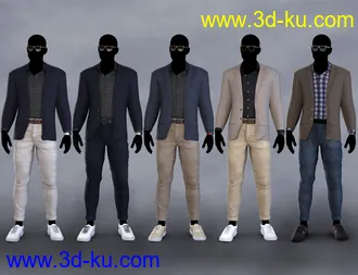 3D打印模型dForce Modern Shirt and Blazer Outfit for Genesis 8 Male(s)的图片