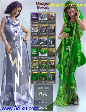 3D打印模型dForce Mystery Outfit and Accessories for Genesis 8 Female(s)的图片