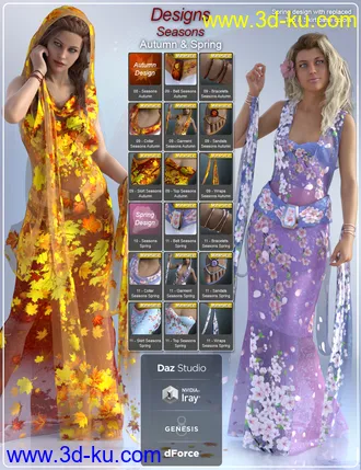 3D打印模型dForce Mystery Outfit and Accessories for Genesis 8 Female(s)的图片