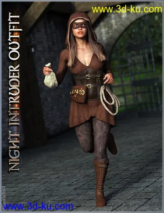3D打印模型dForce Night Intruder Outfit and Poses for Genesis 8 Female(s)的图片