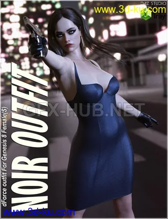 3D打印模型dForce Noir Outfit for Genesis 8 Females的图片
