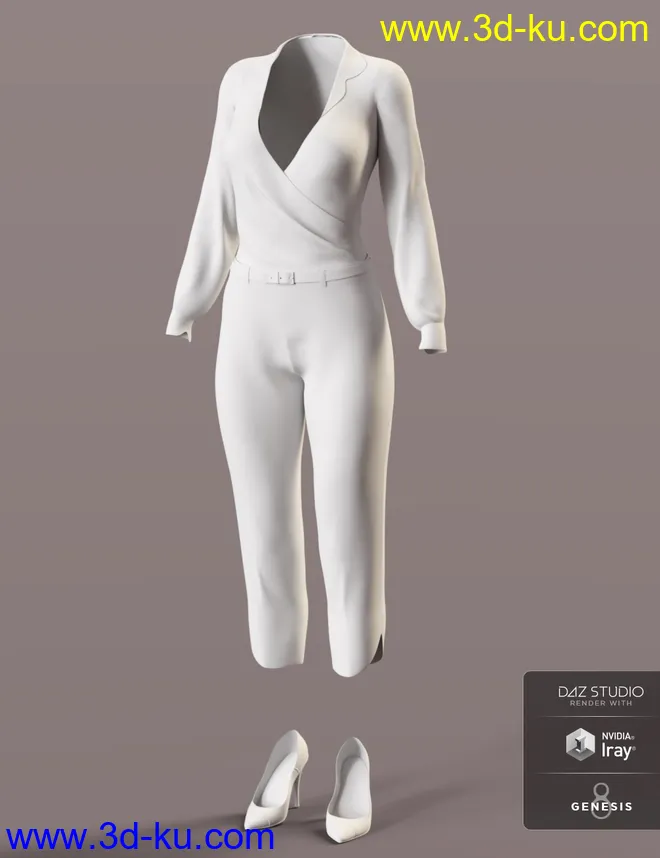dForce Office Chic Outfit for Genesis 8 Female(s)模型的图片5