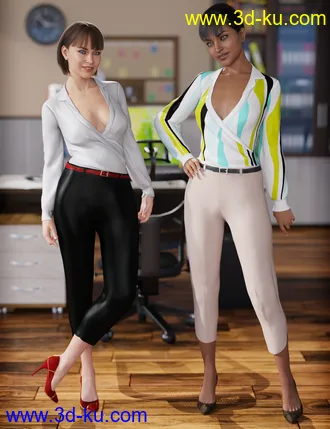 3D打印模型dForce Office Chic Outfit Textures的图片