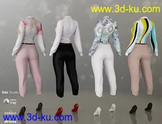 3D打印模型dForce Office Chic Outfit Textures的图片