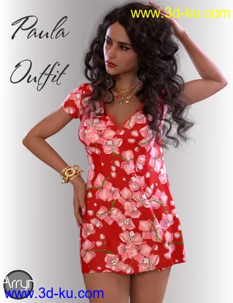 3D打印模型dForce Paula Candy Outfit for Genesis 8 Females的图片