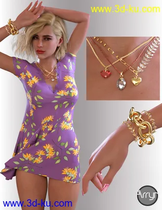 3D打印模型dForce Paula Candy Outfit for Genesis 8 Females的图片