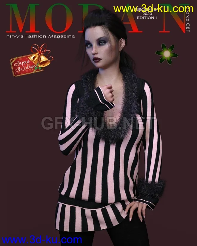 dforce Peppery2 SweaterDress Set G8F模型的图片1