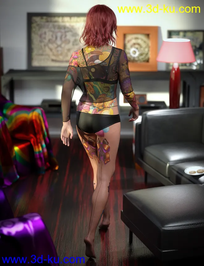 dForce Phenom Lingerie for Genesis 8.1 Females模型的图片5