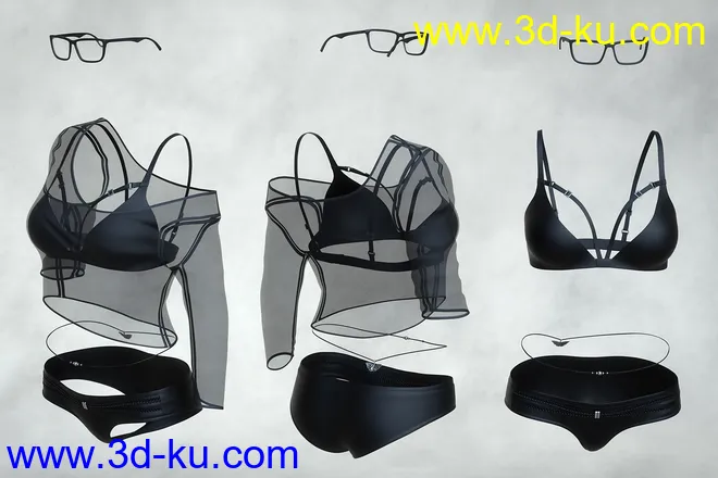 dForce Phenom Lingerie for Genesis 8.1 Females模型的图片8