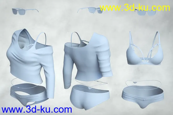 dForce Phenom Lingerie for Genesis 8.1 Females模型的图片9