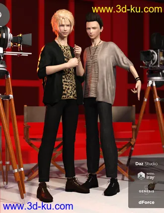 3D打印模型dForce Pop Style Outfit Textures的图片