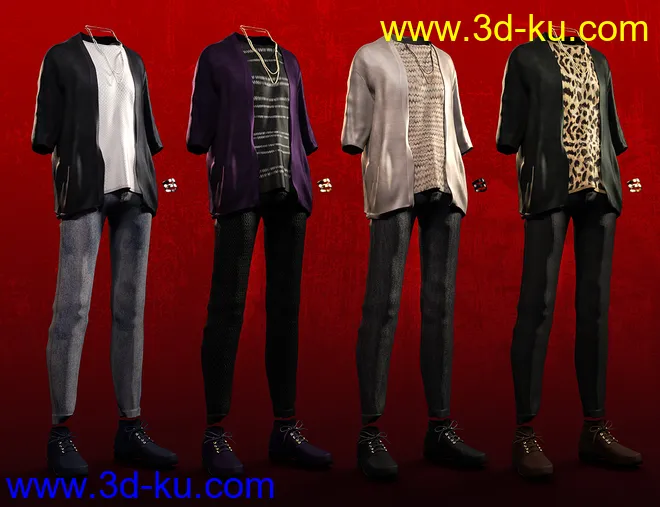 dForce Pop Style Outfit Textures模型的图片6