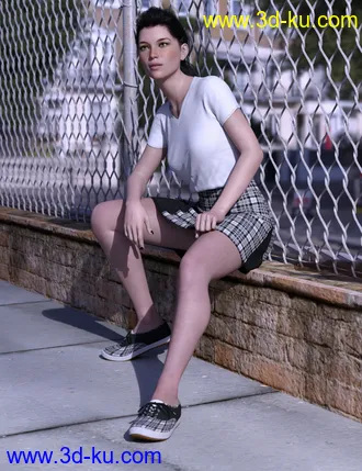 3D打印模型dForce Preppy Girl Outfit for Genesis 8 Females的图片