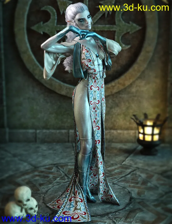 dForce Qabbalah Outfit for Genesis 8 Female(s)模型的图片2